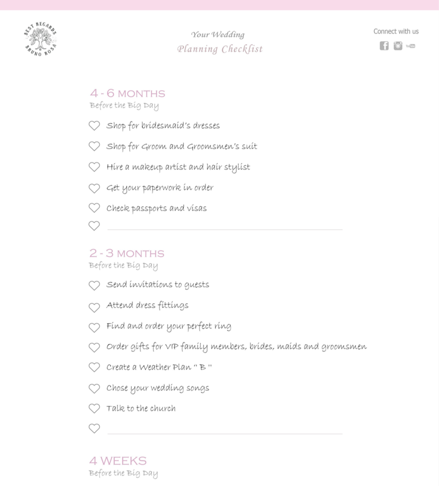 20 12 Month Wedding Checklist Pdf Images